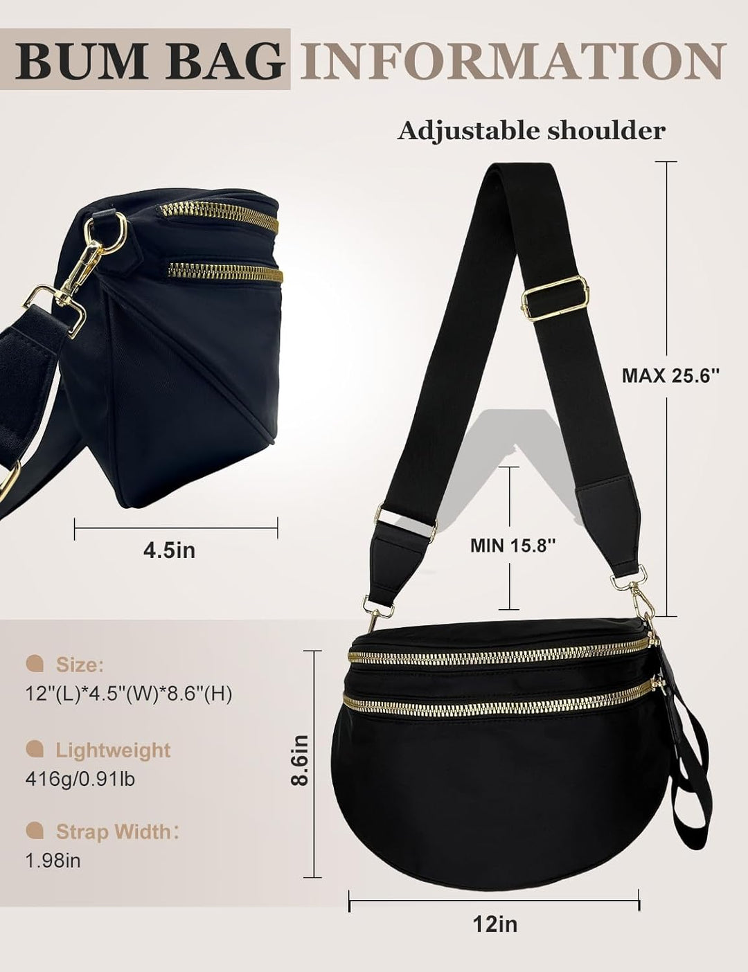 SoftMove Lightweight Nylon Crossbody Sling