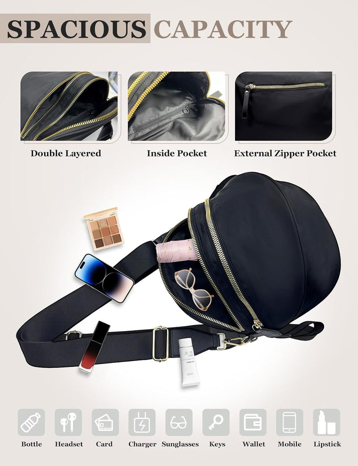 SoftMove Lightweight Nylon Crossbody Sling