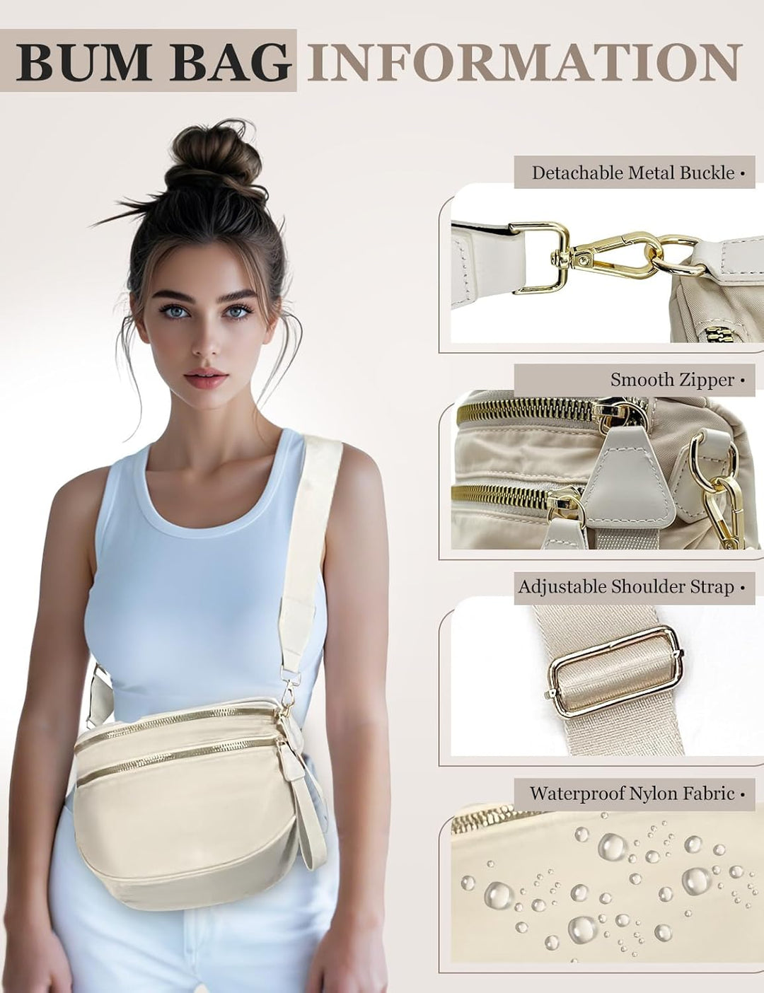 SoftMove Lightweight Nylon Crossbody Sling