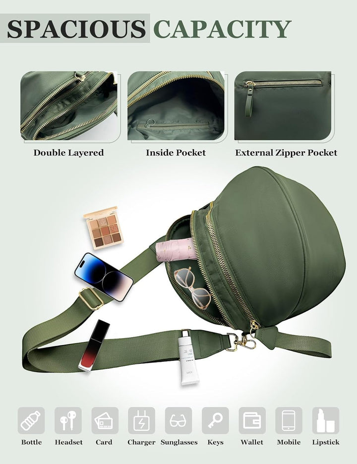SoftMove Lightweight Nylon Crossbody Sling