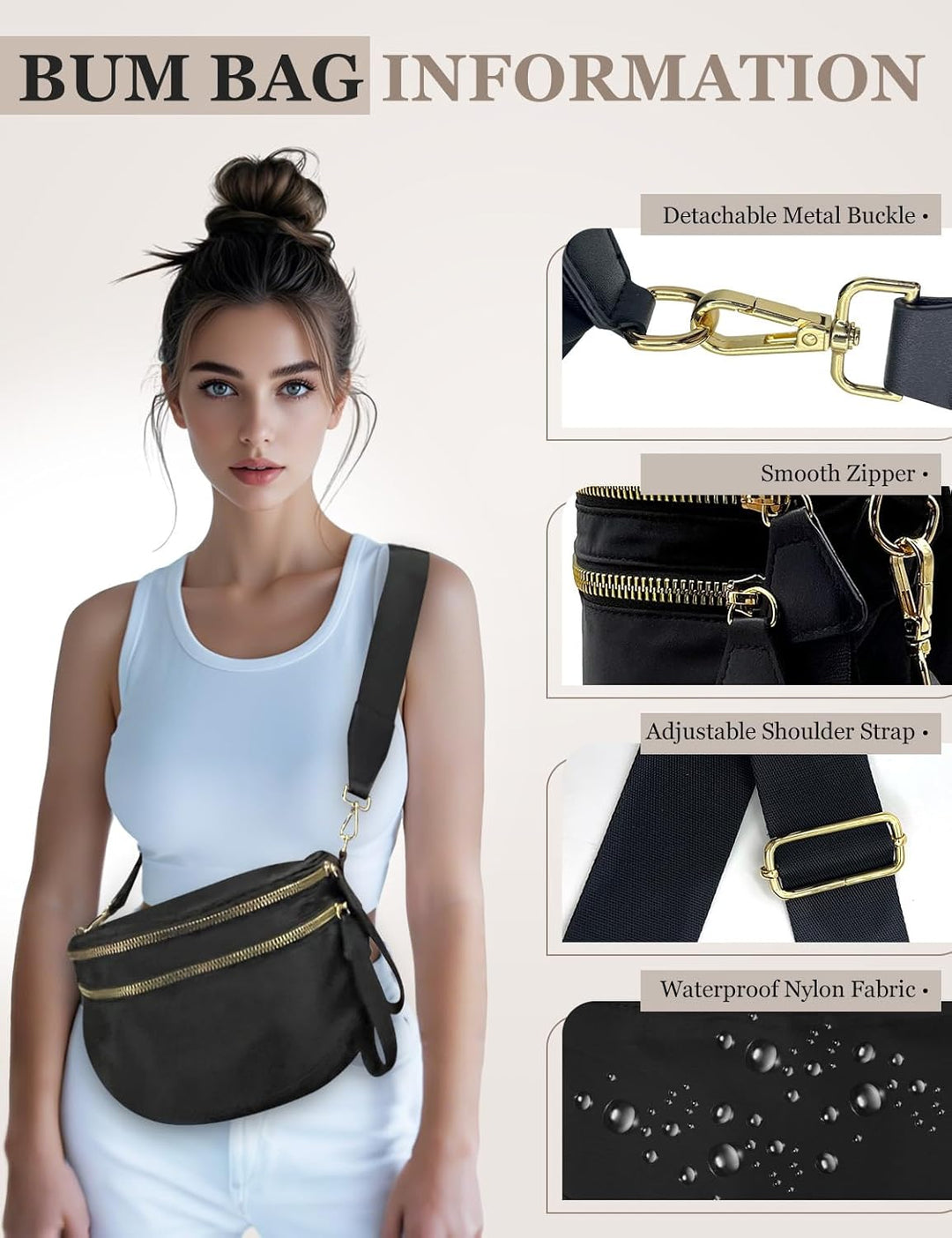 SoftMove Lightweight Nylon Crossbody Sling