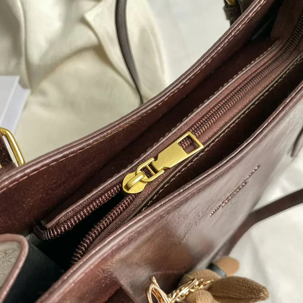 Lena | Vintage Vegan Leather Shoulder Bag