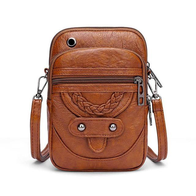 Beatrice™ vintage leather shoulder bag