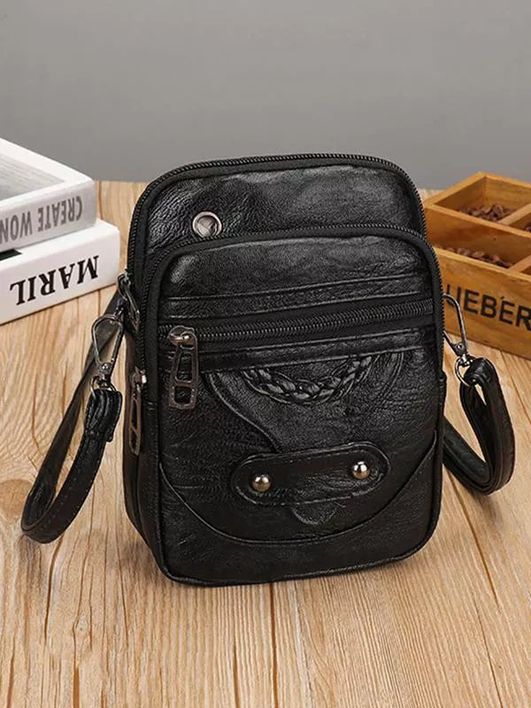 Beatrice™ vintage leather shoulder bag